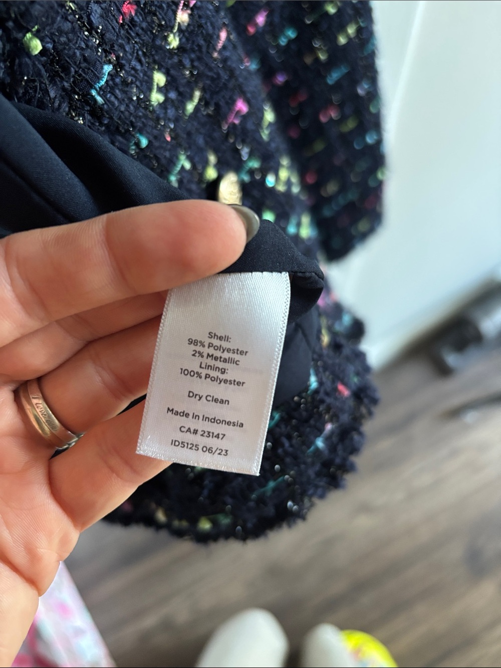 Talbots Tweed Multicolor Thread Pocket Jacket - Picture 5 of 5